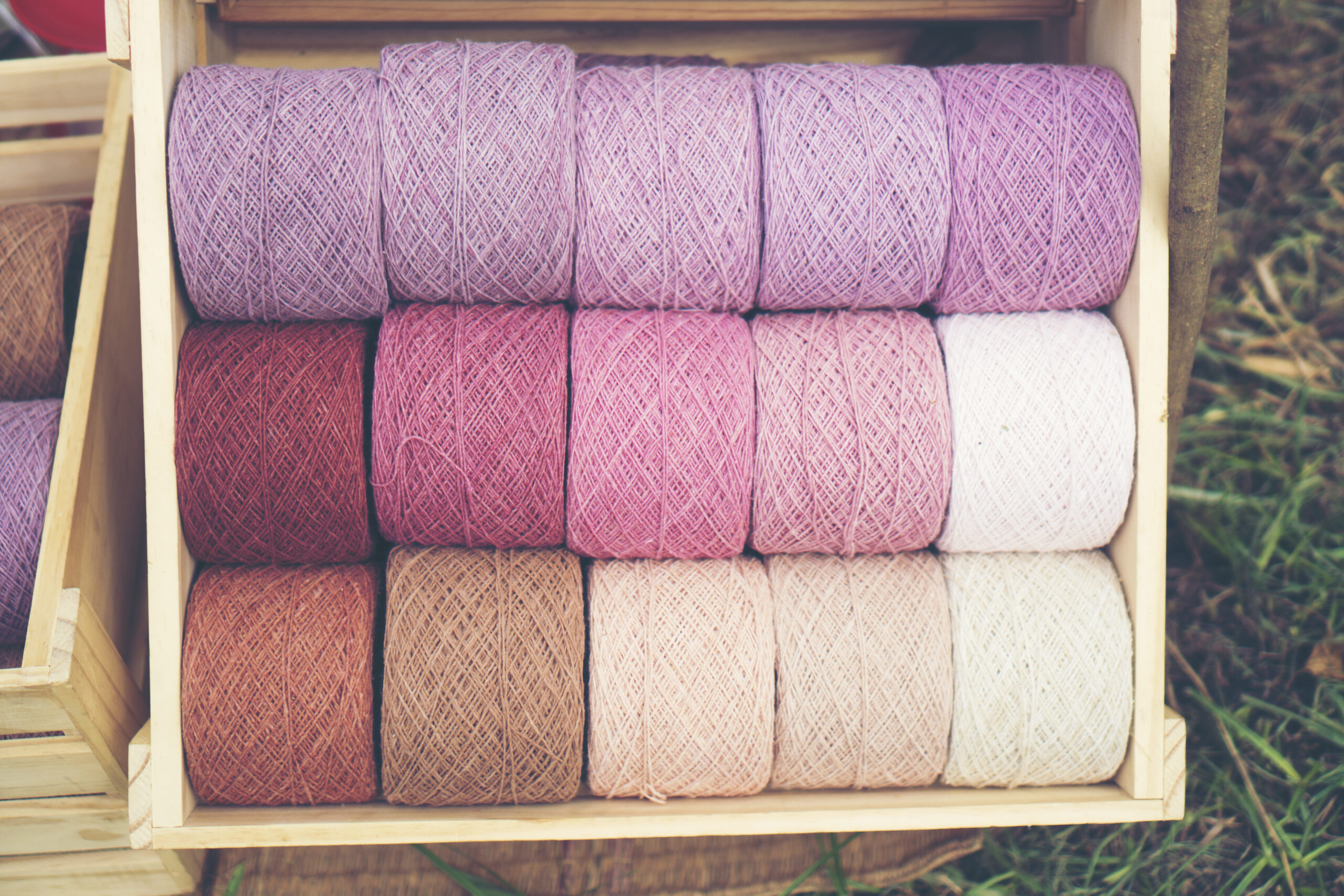 Yarn dyed from natural dyes